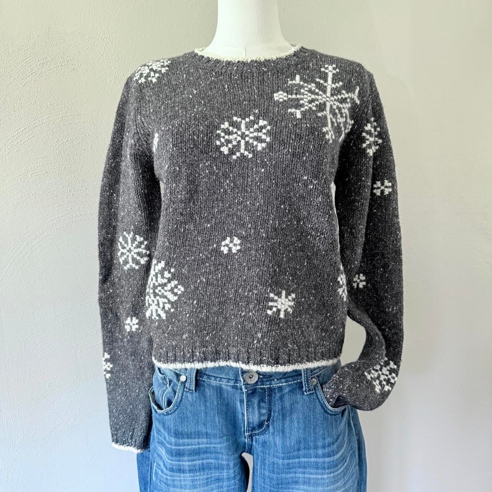 Marsh Landing Petites Women's Small Snowflake Knit Sweater NWT